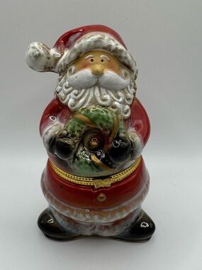 Santa Claus Hinged Trinket Keepsake Box